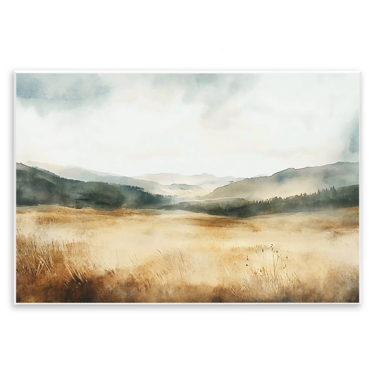 Stupell Industries Foggy Landscape Distant Hills Wall Plaque, design by LSR Creative Studio